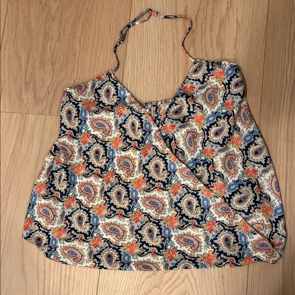 Paisley Halter Neck Top - Multicolor